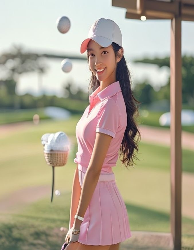 女性ゴルファー